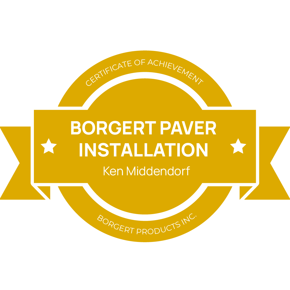 Borgert Paver Installation Award